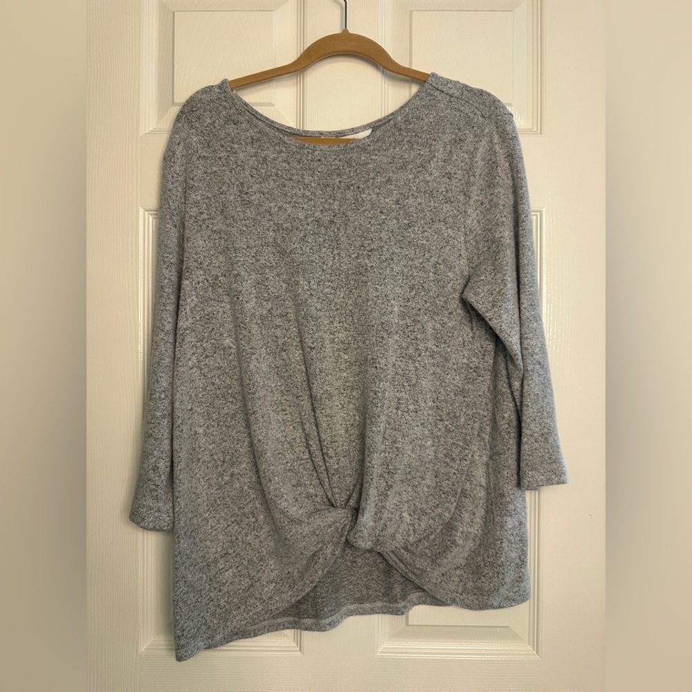 Market & Spruce Heather Gray Knit Top